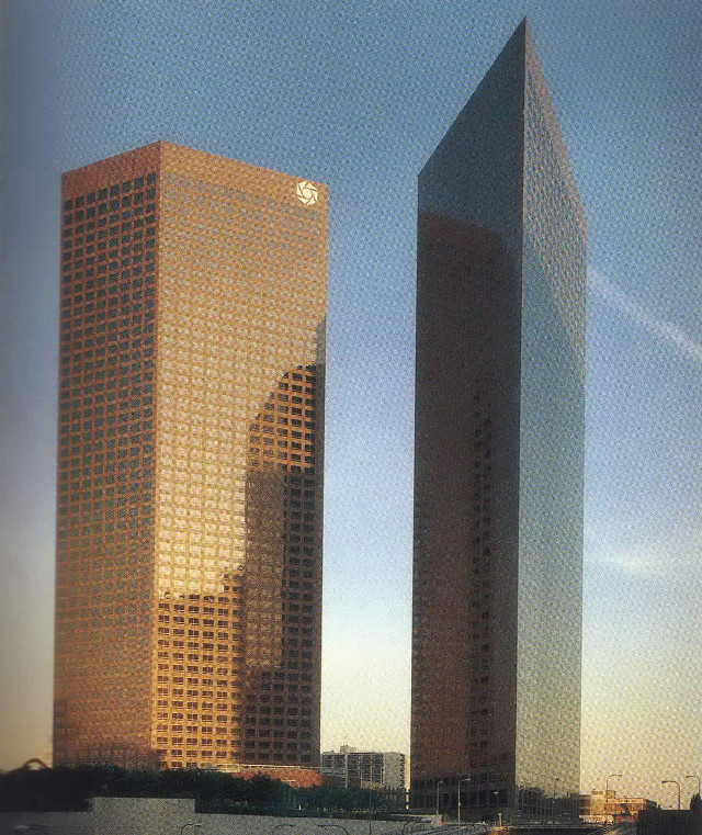 Tall buildings clock city river free wallpaper for mobile - medium preview image