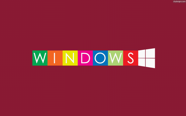Colorful windows letters red white free wallpaper for desktop - medium preview image