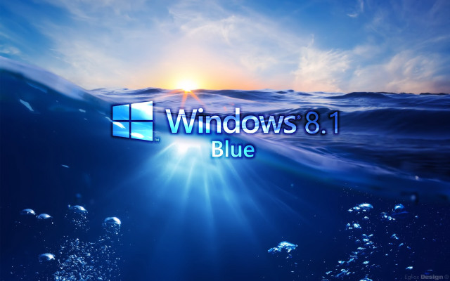 Blue ocean windows8 logo sun free wallpaper for desktop - medium preview image