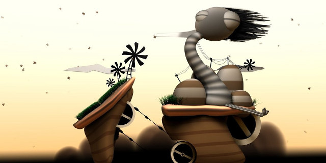 Cartoon woman rock hat flower free wallpaper for desktop - medium preview image