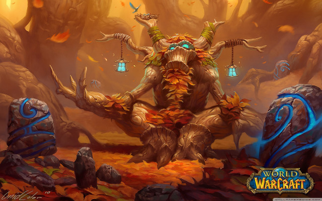 Demon horns forest sitting rocks free wallpaper for desktop - medium preview image