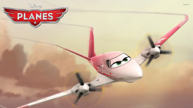Cartoon airplane cloudy sky disney free wallpaper for desktop - medium preview image