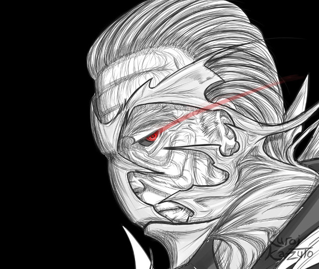 Man red eye black background #2 free wallpaper for desktop - medium preview image