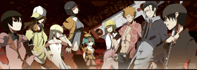 Anime characters guns woman holding free wallpaper for desktop - medium preview image