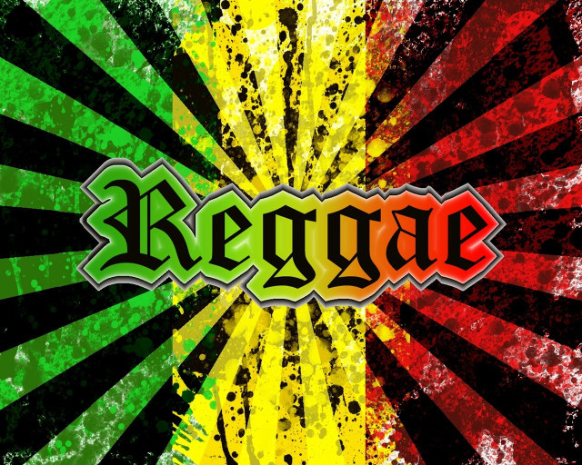 Reggae flag grungy background sunburst free wallpaper for desktop - medium preview image