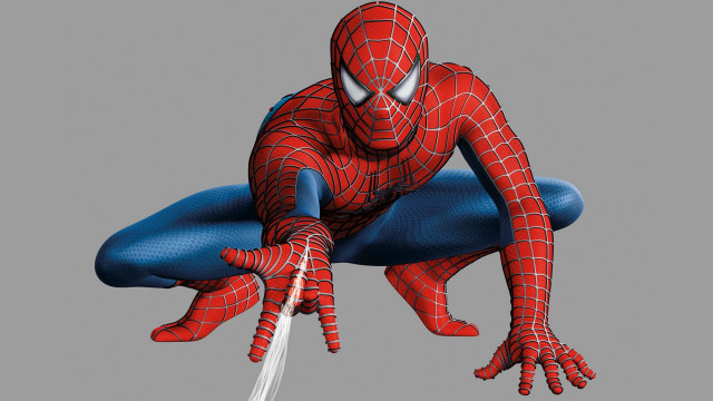 Spider man sitting sword head free wallpaper for desktop - medium preview image