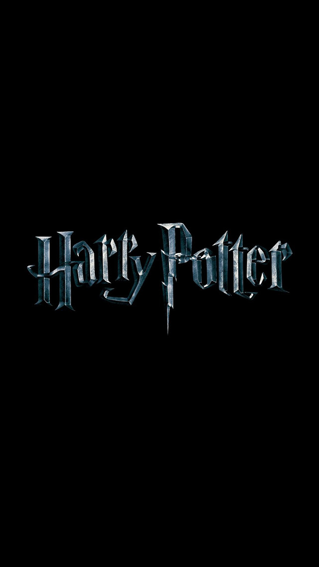Harry potter logo black background free wallpaper for mobile - medium preview image