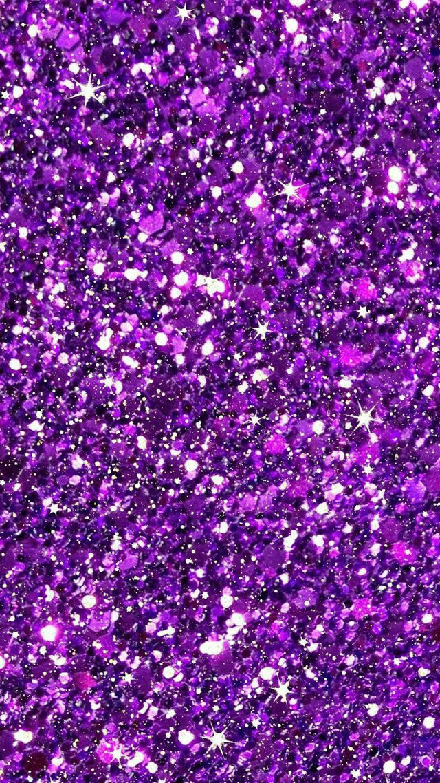 Purple glitter white stars black free wallpaper for mobile - medium preview image