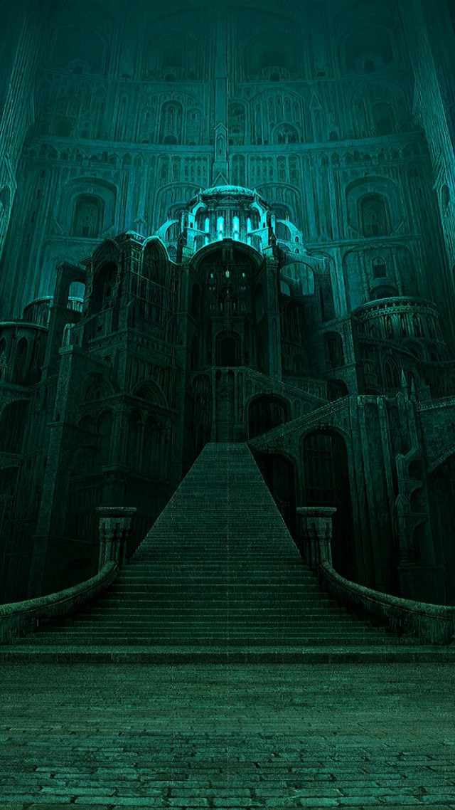 Staircase castle clock tower background free wallpaper for mobile - medium preview image