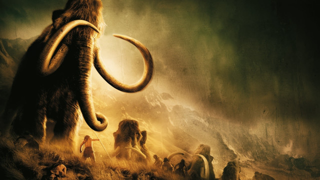Mammoth people mountain cloudy sky free wallpaper for desktop - medium preview image