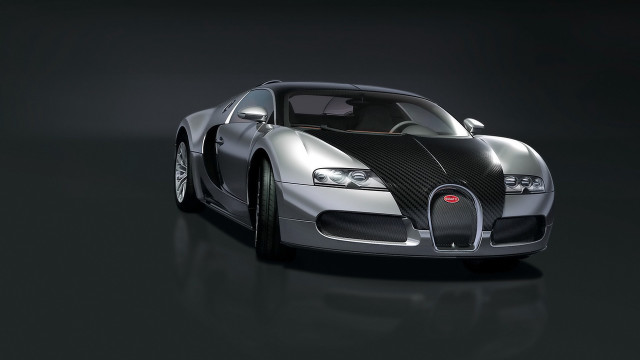 Silver black bugatti reflection black free wallpaper for desktop - medium preview image