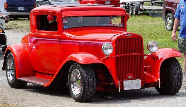 Red truck parking lot man free wallpaper for desktop - medium preview image
