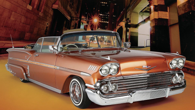 Classic car tunnel man woman free wallpaper for desktop - medium preview image