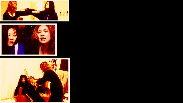 Women group room black yellow free wallpaper for desktop - medium preview image