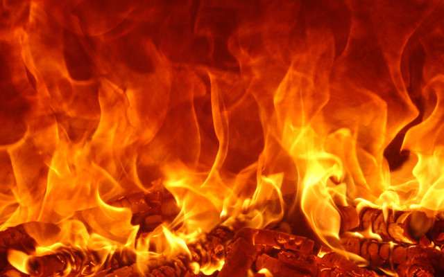 Fire flame ember burning abstract free wallpaper for desktop - medium preview image