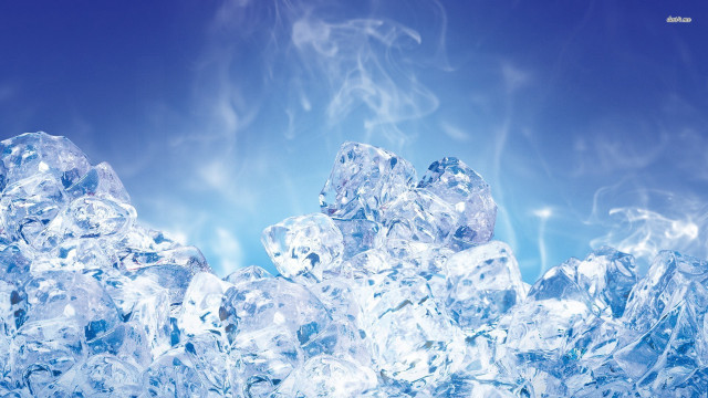 Ice cubes table blue background free wallpaper for desktop - medium preview image