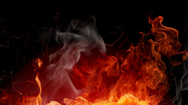 Fire orange red black background #2 free wallpaper for desktop - medium preview image