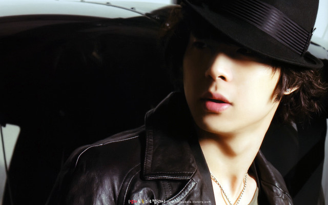 Man black hat leather jacket #2 free wallpaper for desktop - medium preview image