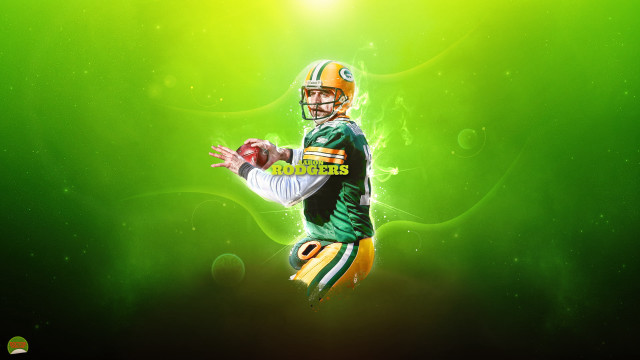 Football player green uniform air free wallpaper for desktop - medium preview image