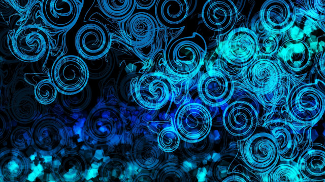 Blue background circles black background free wallpaper for desktop - medium preview image