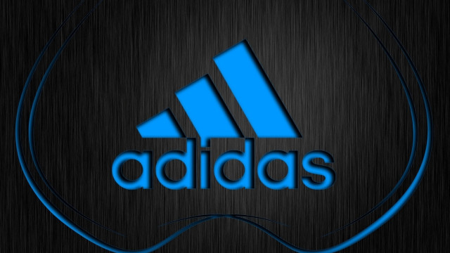 Blue adidas logo black background #3 free wallpaper for desktop - medium preview image