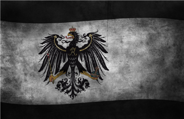 Black white flag bird crown free wallpaper for desktop - medium preview image