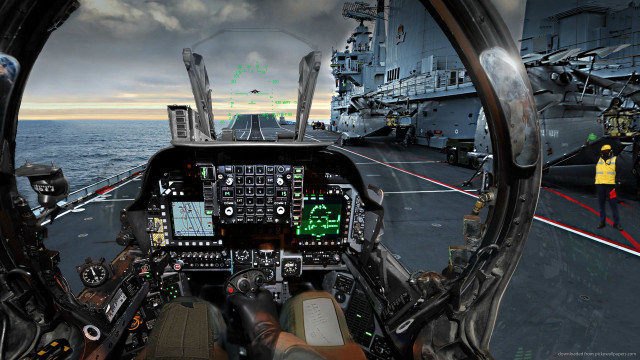 Pilot cockpit ship ocean deck free wallpaper for desktop - medium preview image