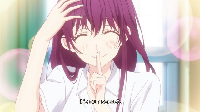 Girl purple hair white shirt #3 free wallpaper for desktop - medium preview image