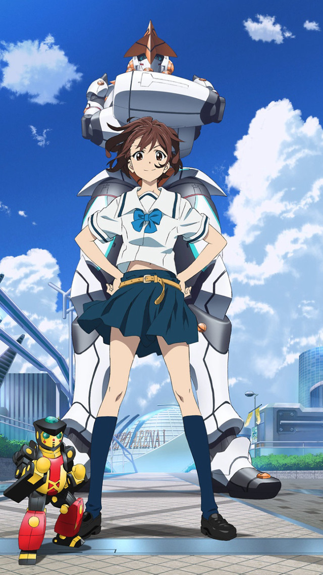 Woman robot anime scene man free wallpaper for mobile - medium preview image