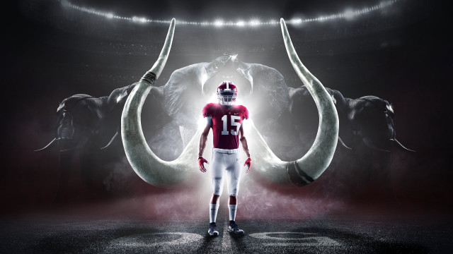 Man football uniform bull horns free wallpaper for desktop - medium preview image