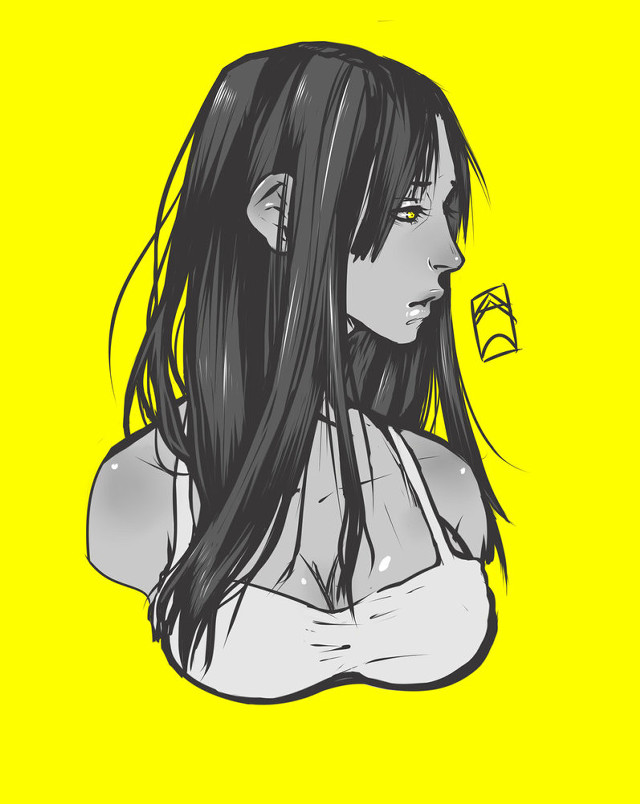 Woman long hair butterfly mouth free wallpaper for mobile - medium preview image