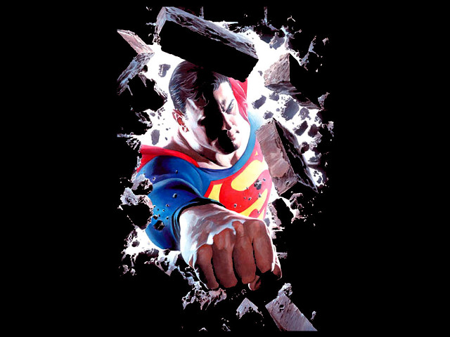 Heroic man blood splash broken free wallpaper for desktop - medium preview image