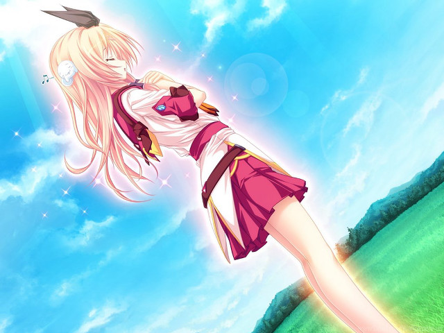 Girl short skirt white shirt #2 free wallpaper for desktop - medium preview image