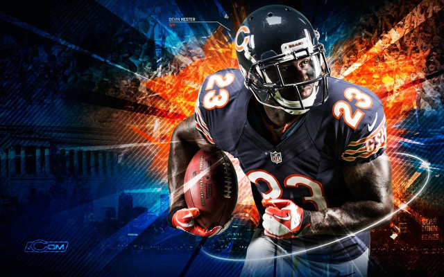 Football player holding ball fire free wallpaper for desktop - medium preview image