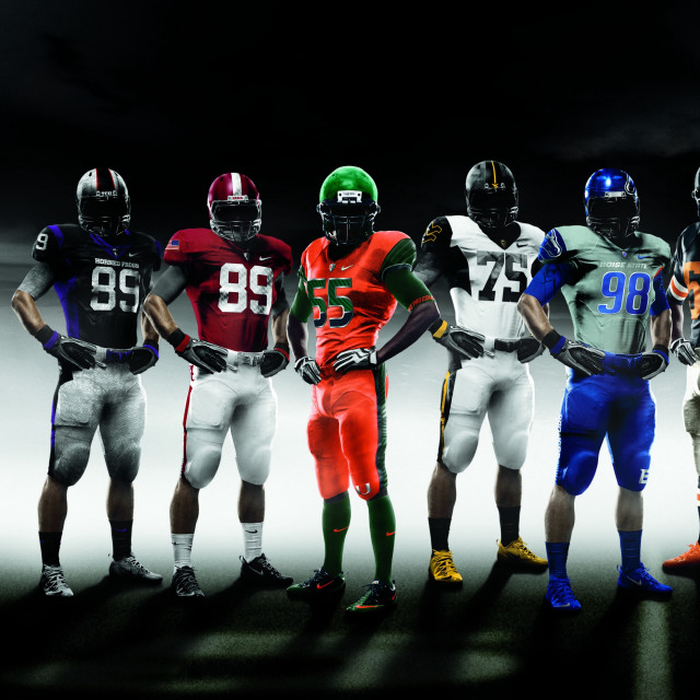 Football players standing line helmets #2 free wallpaper for tablet - medium preview image
