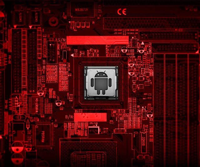 Red black computer board robot free wallpaper for desktop - medium preview image