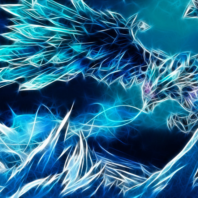 Blue white dragon wings background free wallpaper for tablet - medium preview image