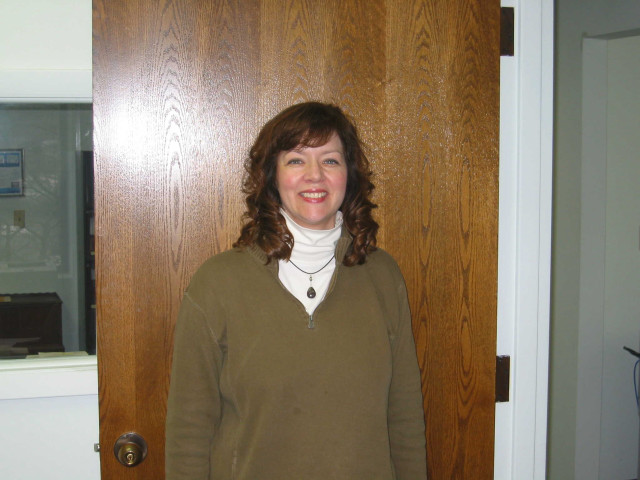 Woman standing wooden door white free wallpaper for desktop - medium preview image