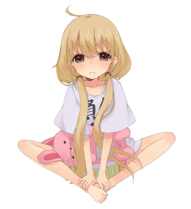 Girl sitting floor blonde hair free wallpaper for tablet - medium preview image