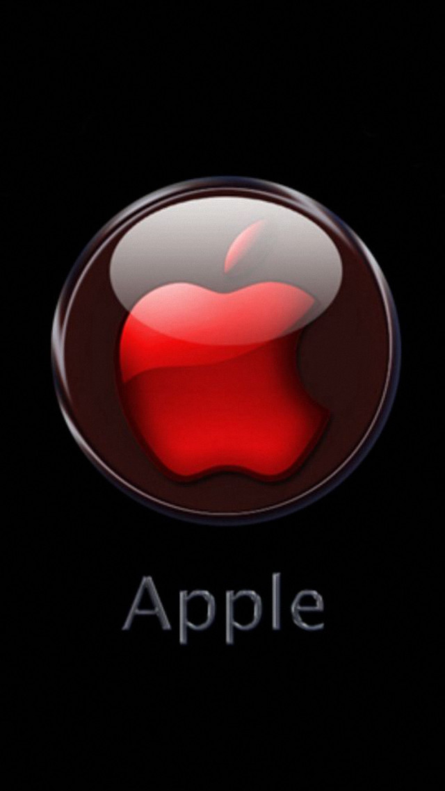Apple logo words apple middle free wallpaper for mobile - medium preview image
