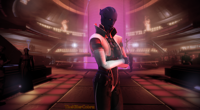 Futuristic person standing room expression free wallpaper for desktop - medium preview image