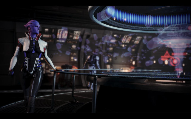 Futuristic woman city background modern free wallpaper for desktop - medium preview image