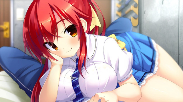 Girl laying bed cellphone ear free wallpaper for desktop - medium preview image