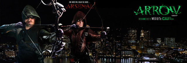Couple people bows arrows city free wallpaper for desktop - medium preview image