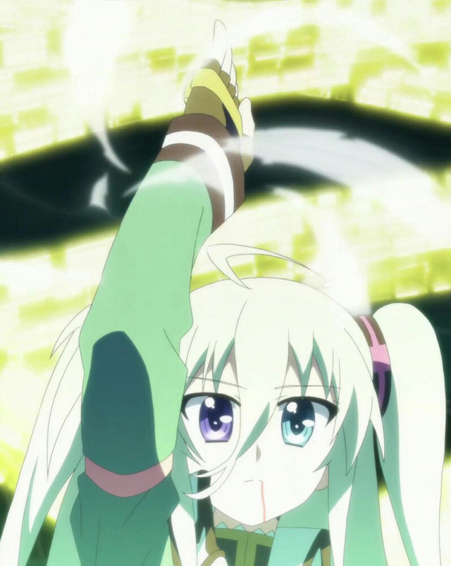 Girl white hair blue eyes free wallpaper for mobile - medium preview image