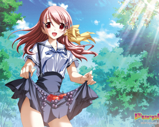 Girl dress woods hands hips free wallpaper for desktop - medium preview image