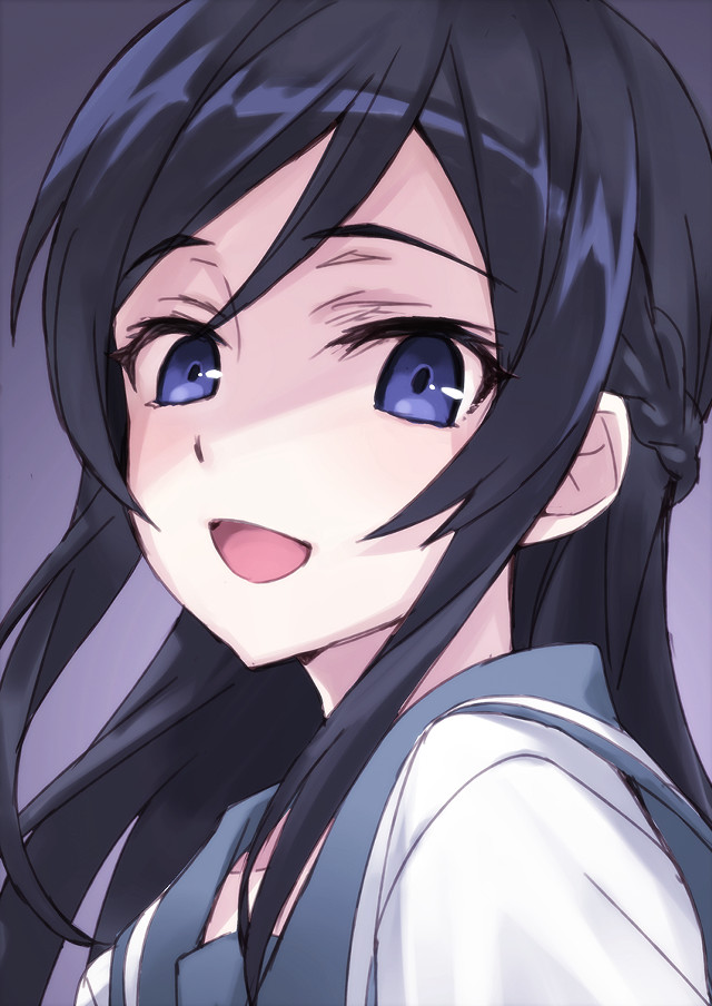 Girl smiling blue eyes bangs free wallpaper for mobile - medium preview image