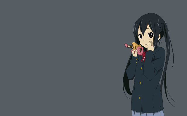 Surprised girl donut minimalist kyoto free wallpaper for desktop - medium preview image