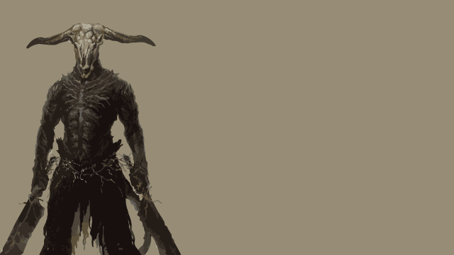 Demon horns chain neck hands free wallpaper for desktop - medium preview image