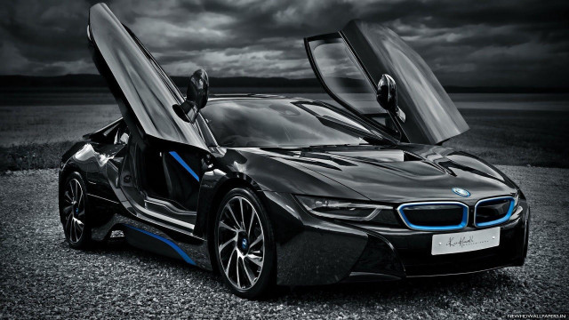 Bmw sports car open doors free wallpaper for desktop - medium preview image